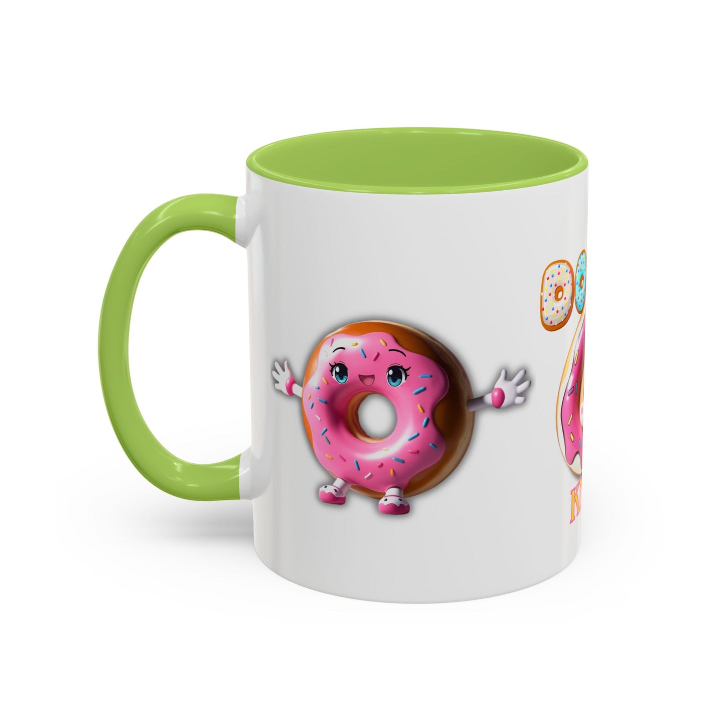 Cute Donut Accent Coffee Mug - I Donut Know - Fun Gift for Coffee Lovers