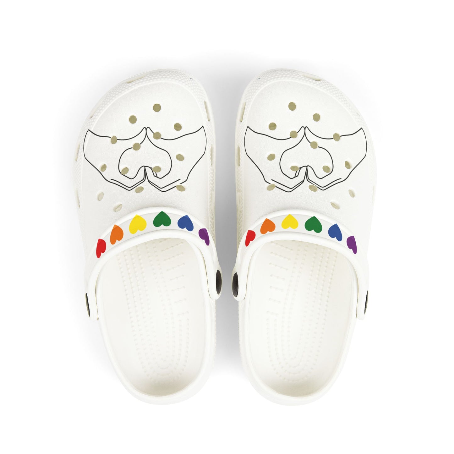 Kid's Clogs Love Heart Hands Design