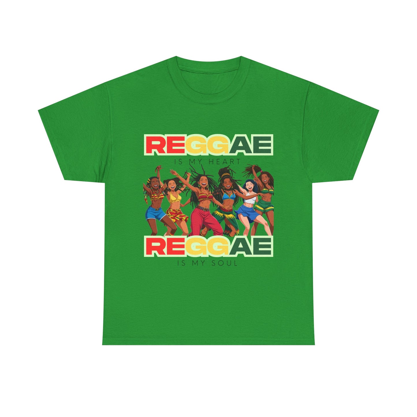 Reggae Is My Heart Unisex Heavy Cotton Tee
