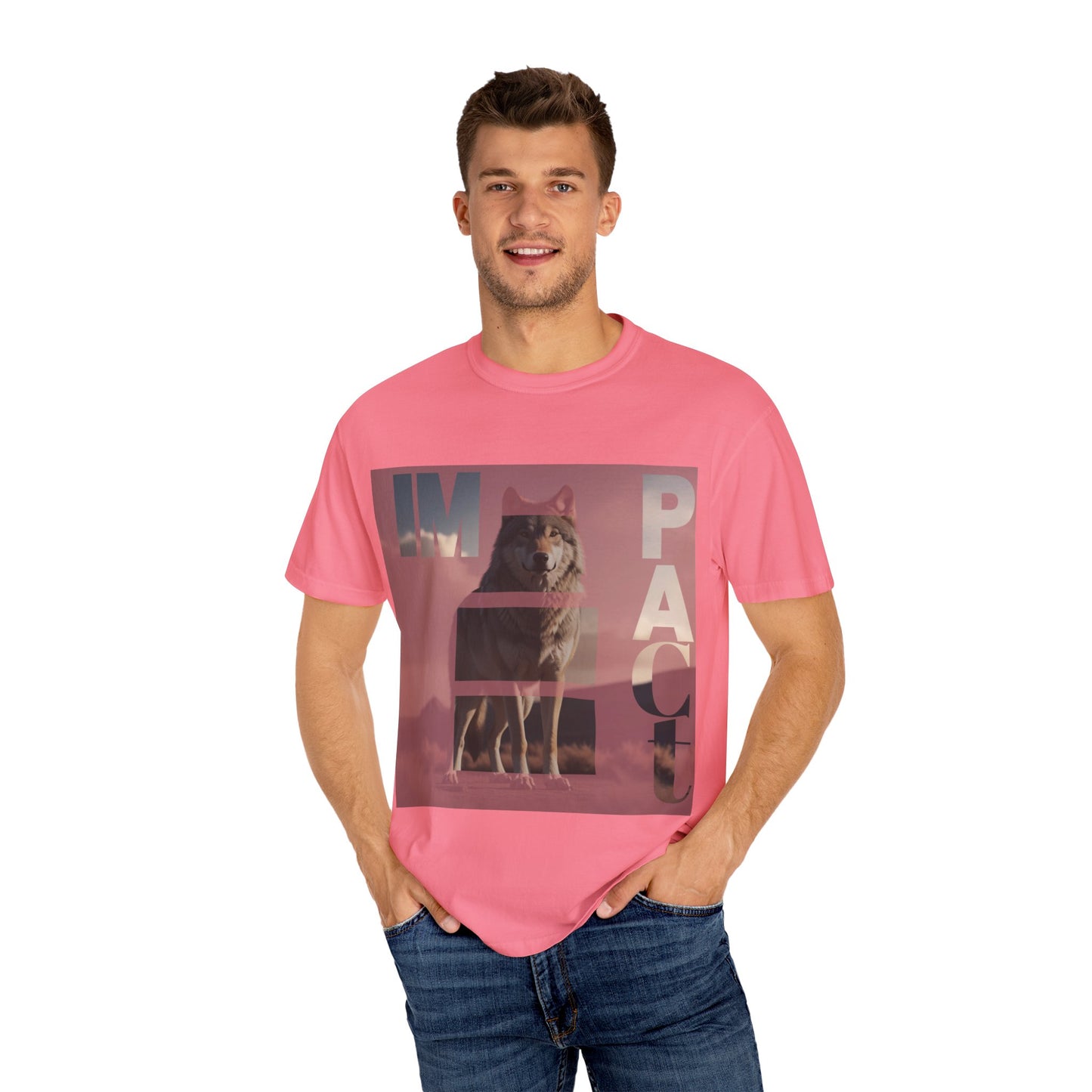 Im pact Wolf Unisex Garment-Dyed T-shirt - Nature Inspired Graphic Tee