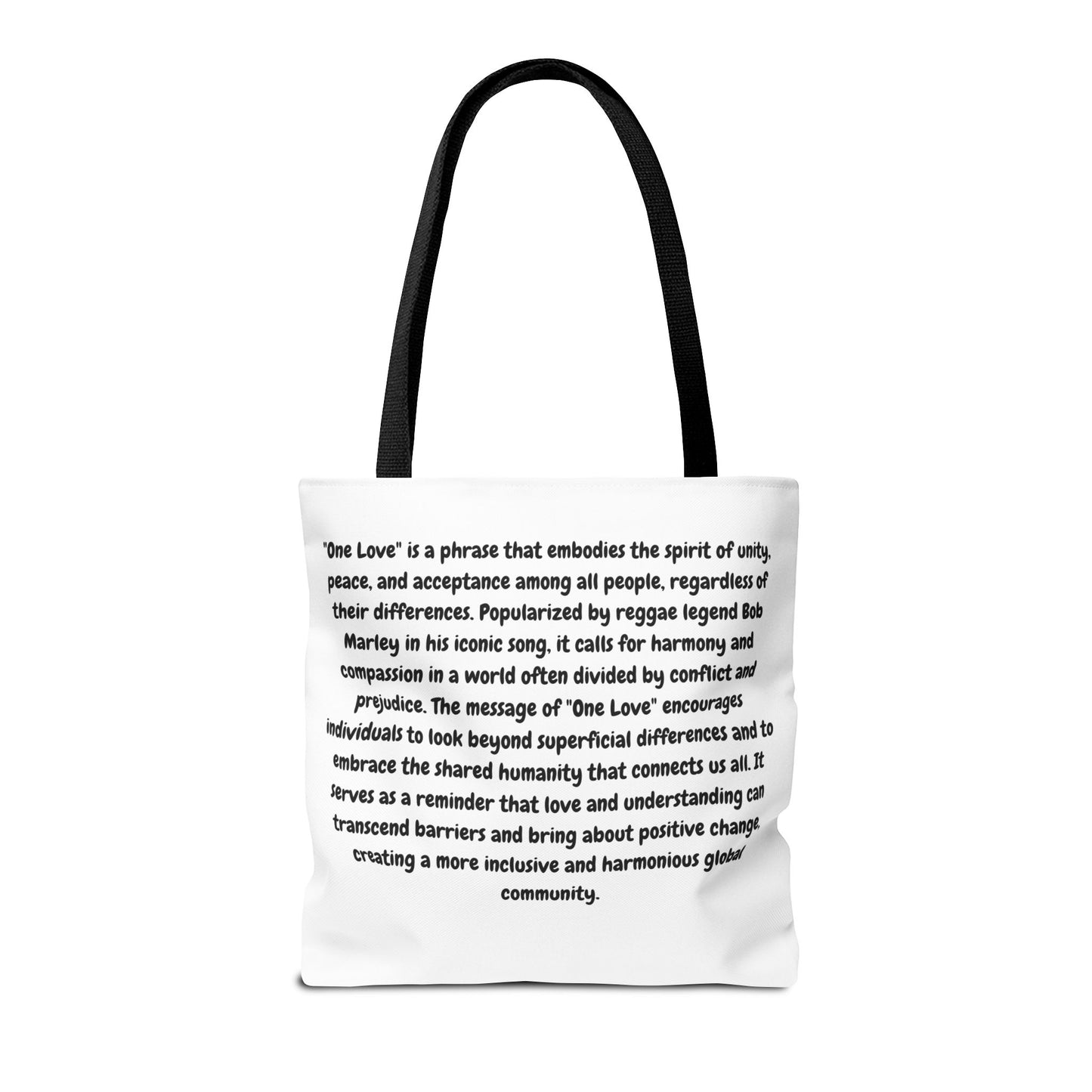 One Love Tote Bag - Celebrate Unity and Positivity