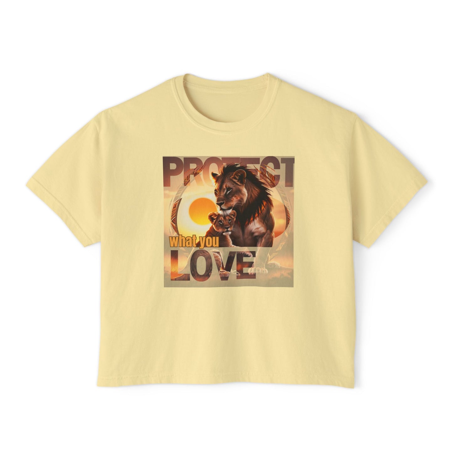 Women's Boxy Tee - Protect What You Love Graphic Tee