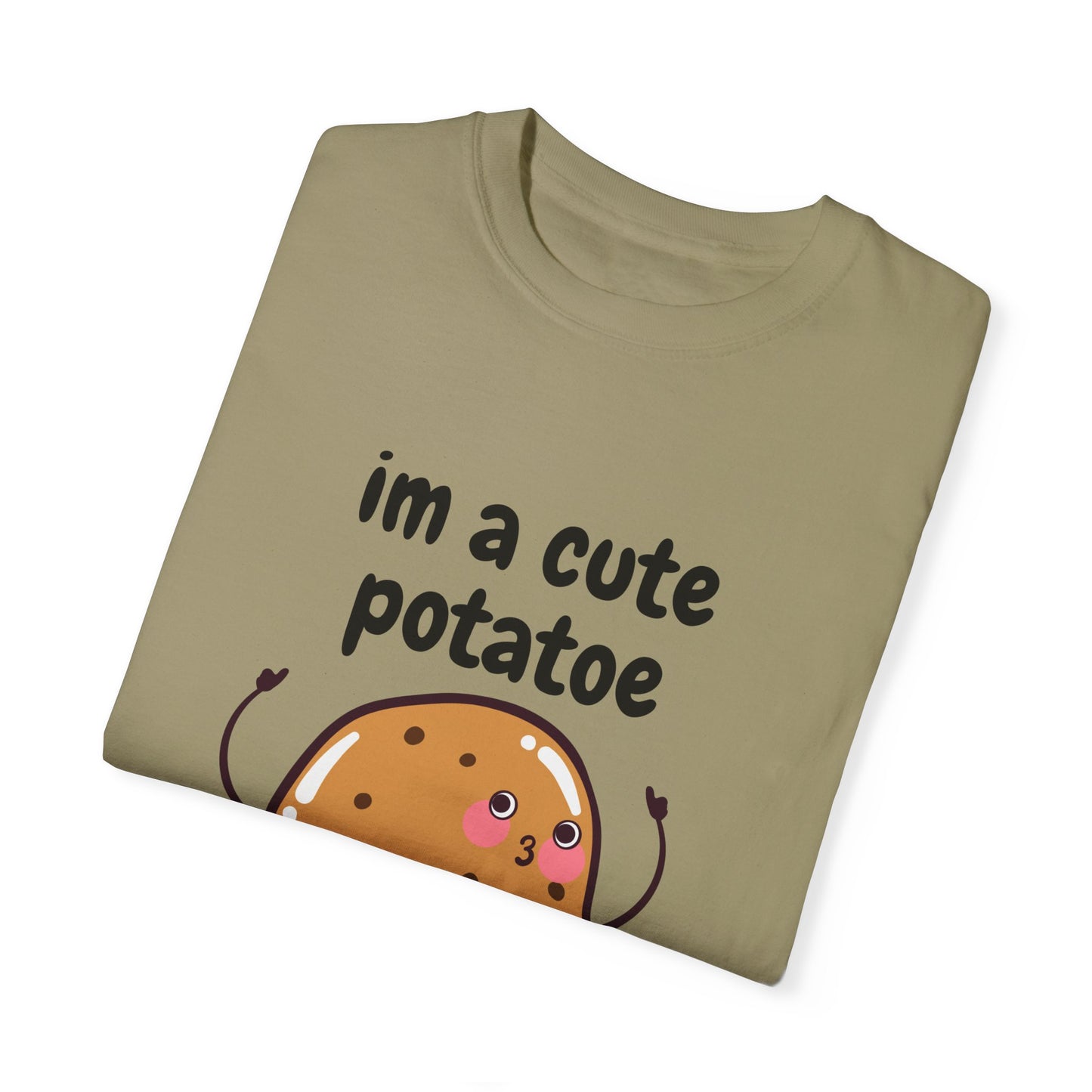 Cute Potato Unisex Garment-Dyed T-Shirt - Fun and Whimsical Design