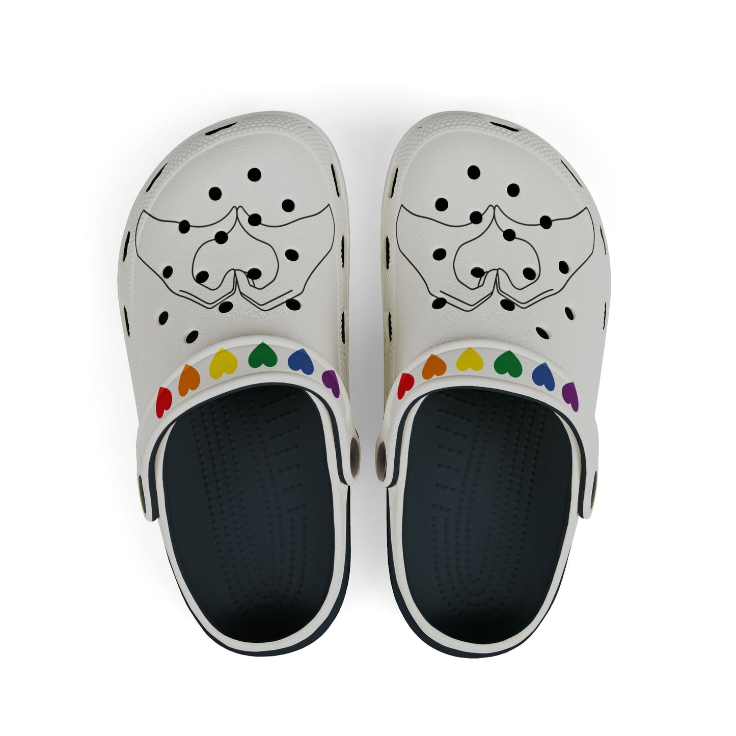 Kid's Clogs Love Heart Hands Design