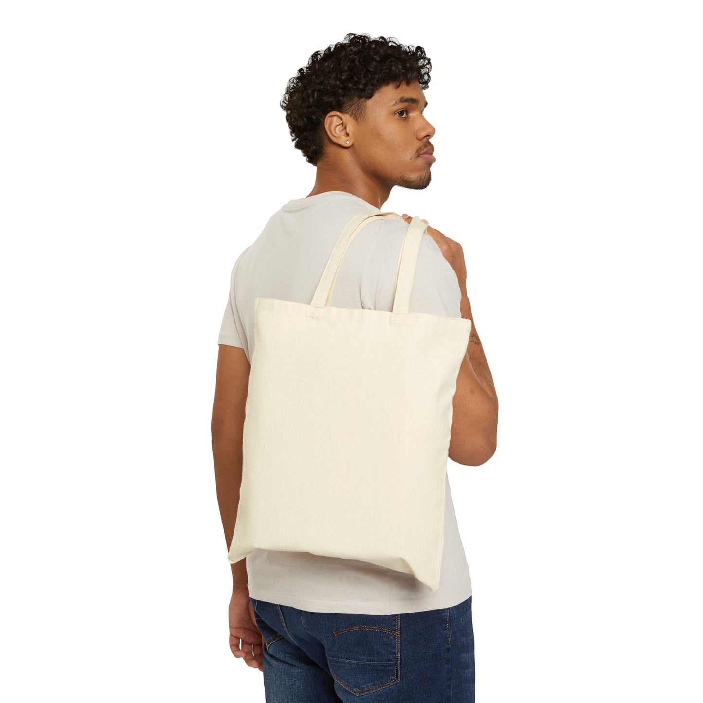 Funny Capybara Croissant Cotton Canvas Tote Bag