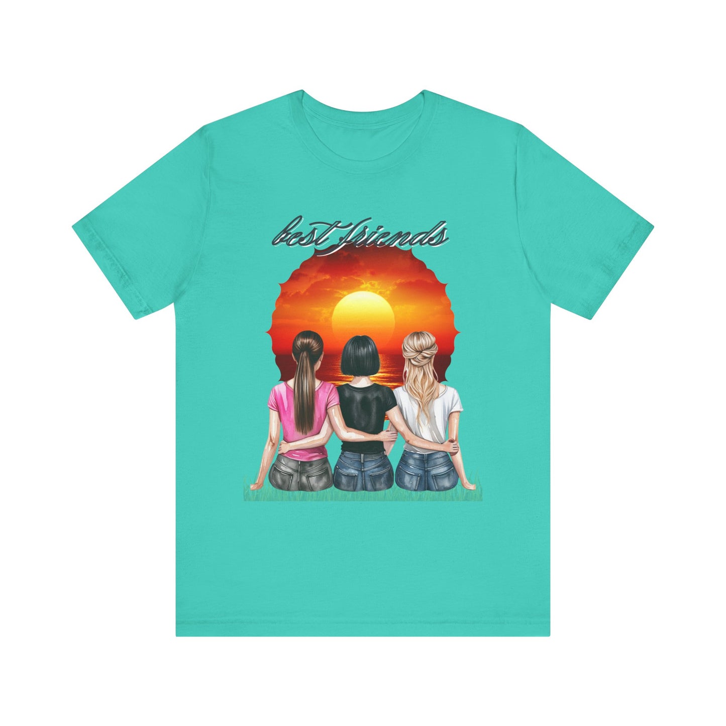 Sunset Best Friends woman Tee