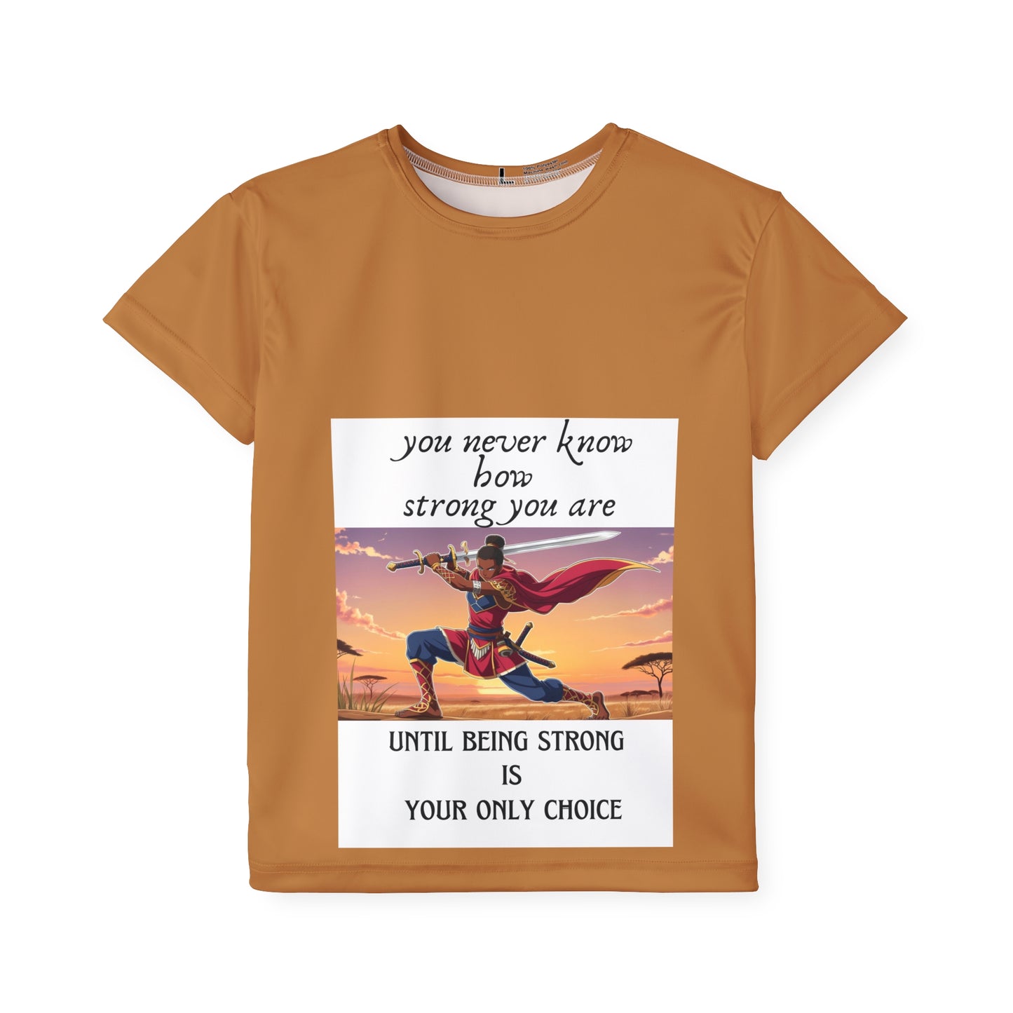 Empowerment Kids Sports Jersey - Strong Hero Design