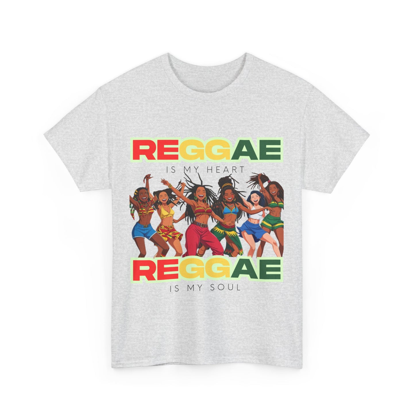 Reggae Is My Heart Unisex Heavy Cotton Tee