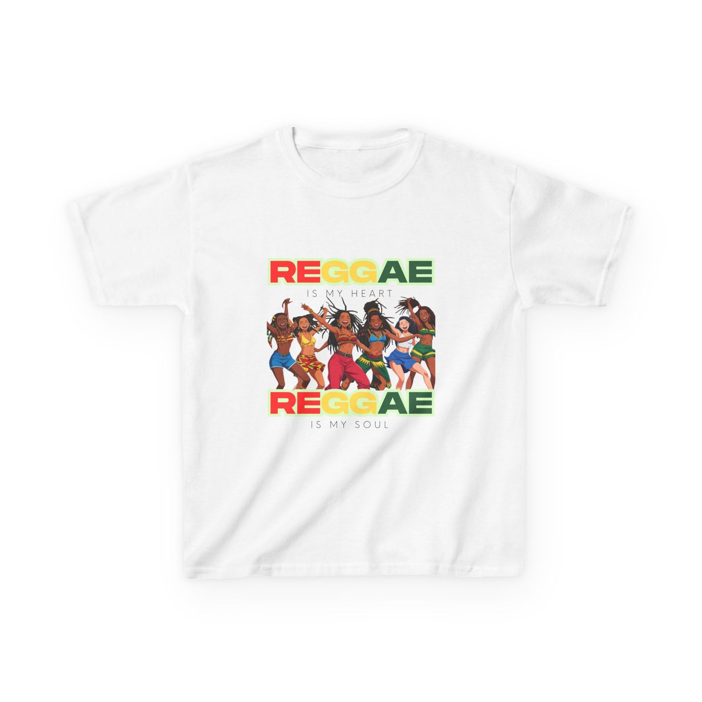 Kids T-Shirt - Reggae Is My Soul Reggae Is My Heart