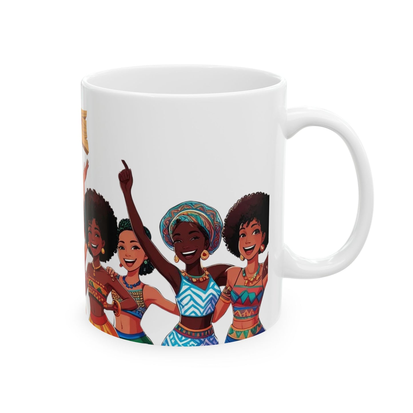 Empowerment Ceramic Mug  women - Celebrate True Power with Vibrant Designs