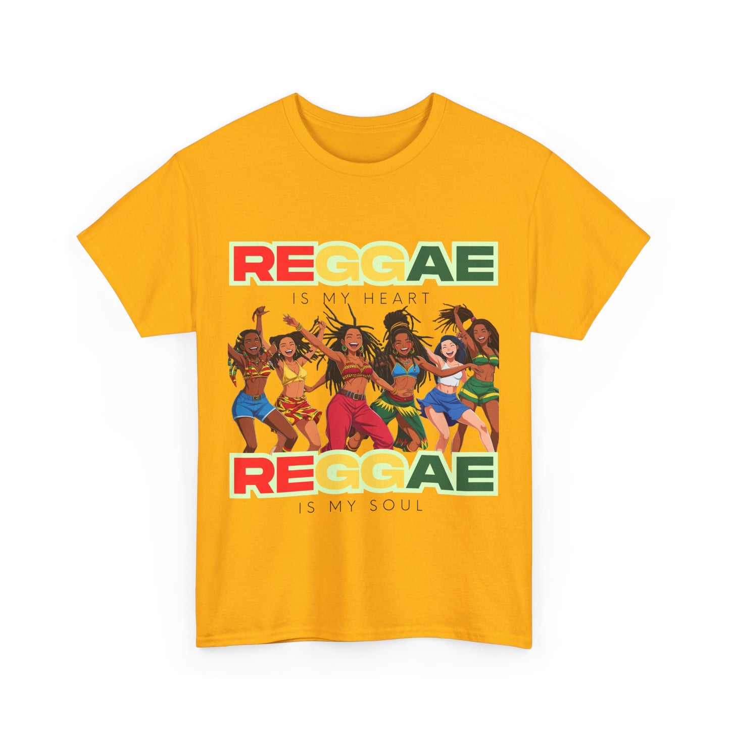 Reggae Is My Heart Unisex Heavy Cotton Tee