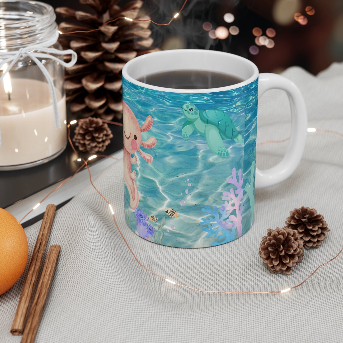 Cute Ocean Themed Mug - 'You're Not Merely a Splash in the Sea'