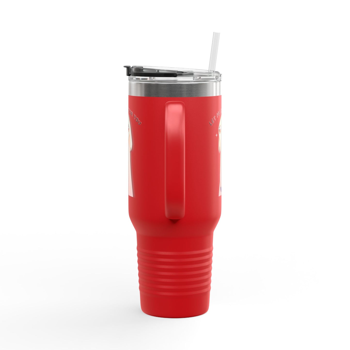 Insulated Travel Mug - Let Me Do It Dog White Long Nose Design