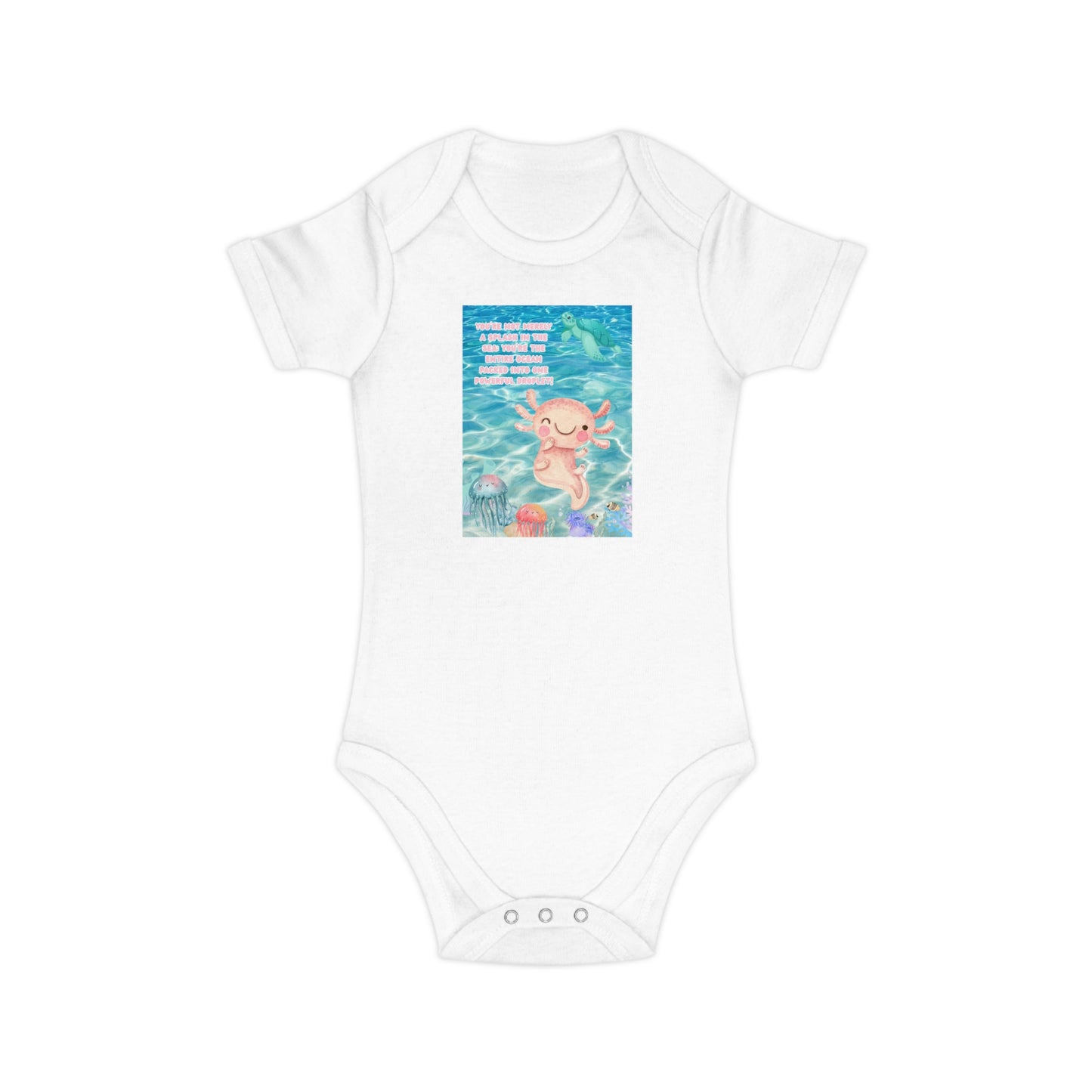 Cute Baby Bodysuit with Adorable Ocean Design - Perfect for Newborns