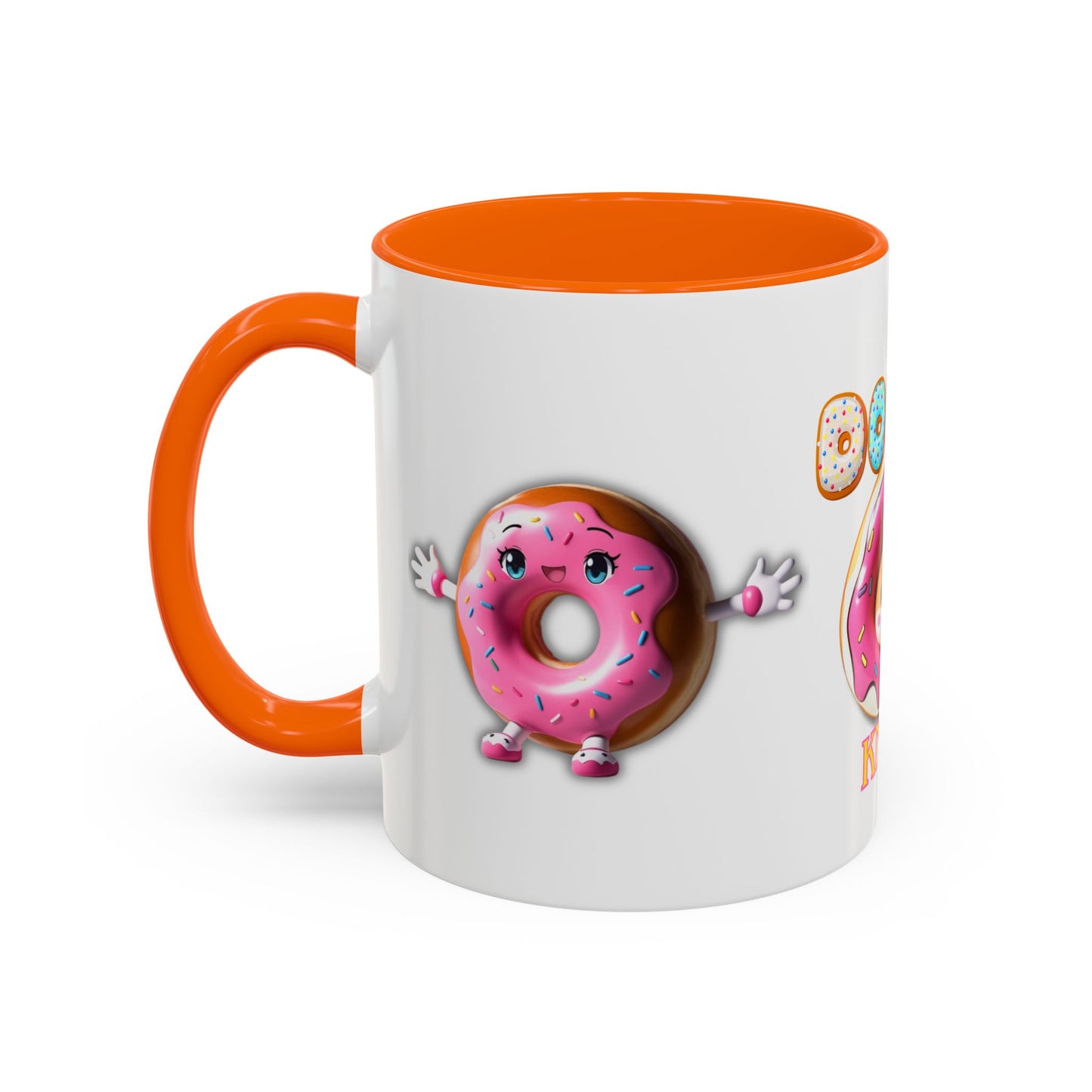 Cute Donut Accent Coffee Mug - I Donut Know - Fun Gift for Coffee Lovers