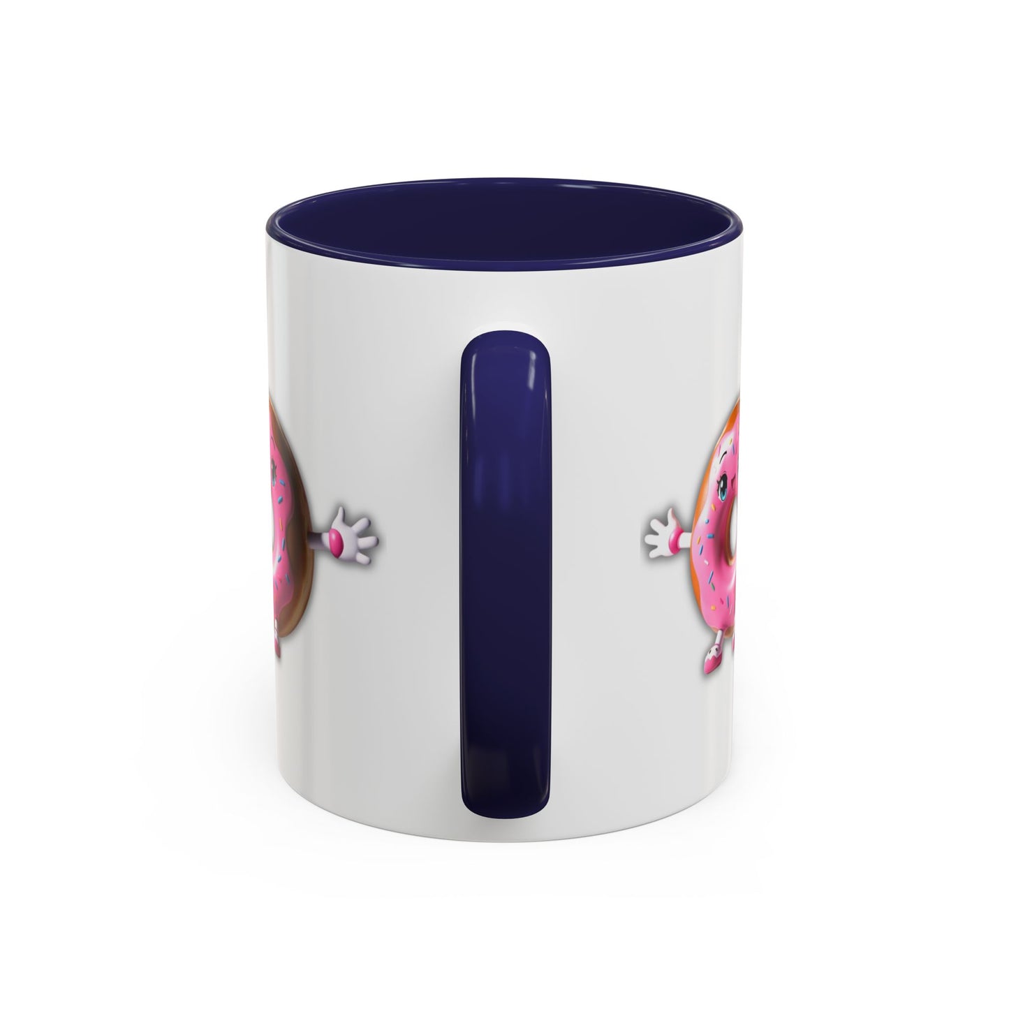 Cute Donut Accent Coffee Mug - I Donut Know - Fun Gift for Coffee Lovers