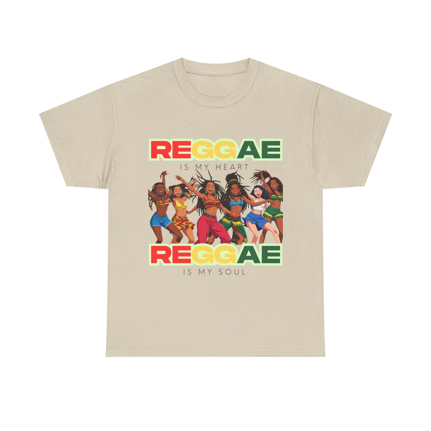 Reggae Is My Heart Unisex Heavy Cotton Tee
