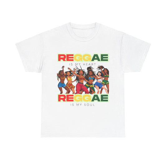 Reggae Is My Heart Unisex Heavy Cotton Tee