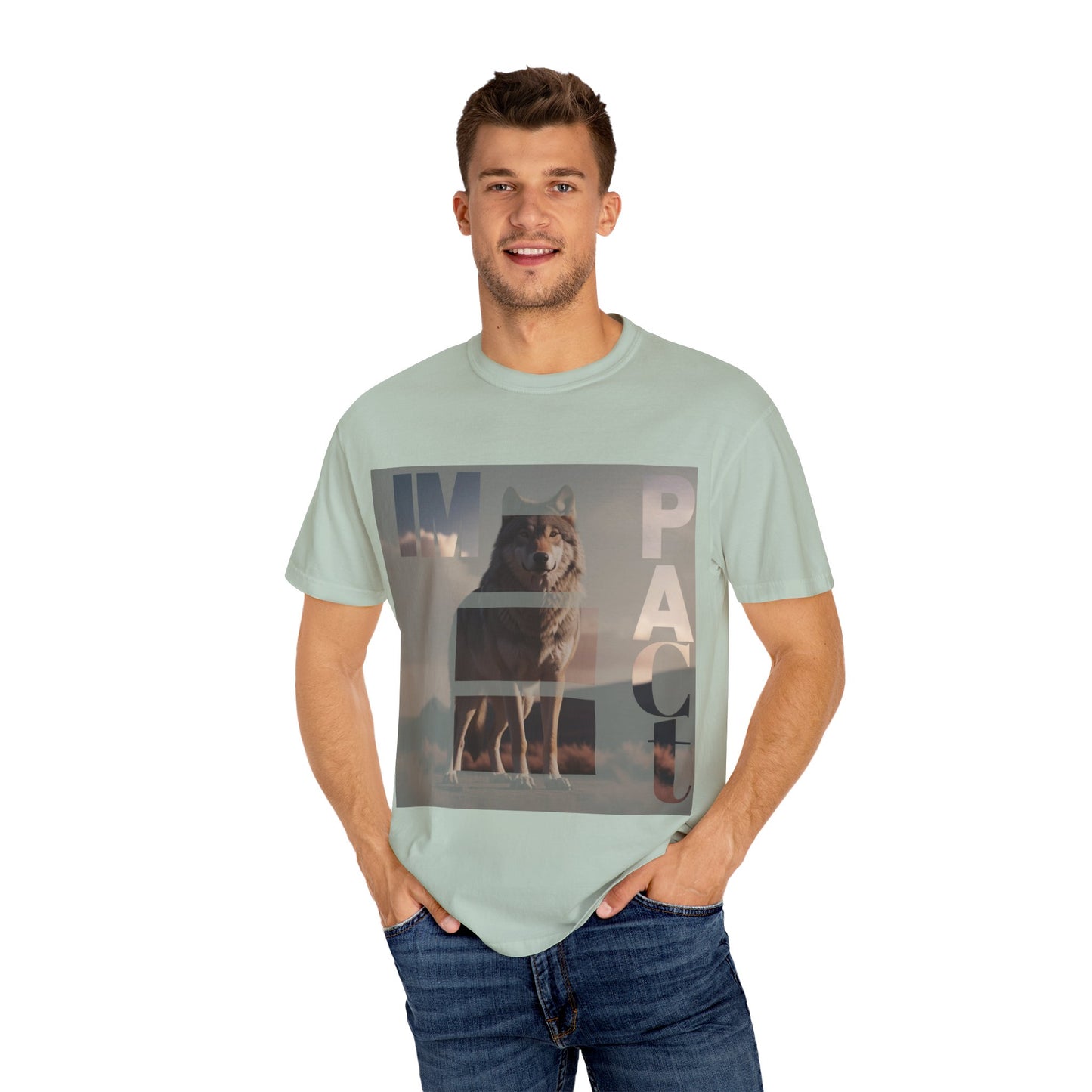 Im pact Wolf Unisex Garment-Dyed T-shirt - Nature Inspired Graphic Tee