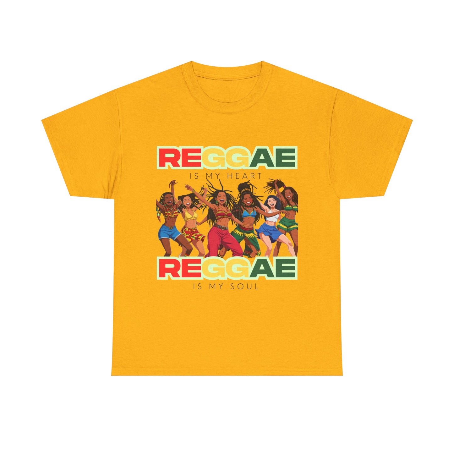Reggae Is My Heart Unisex Heavy Cotton Tee