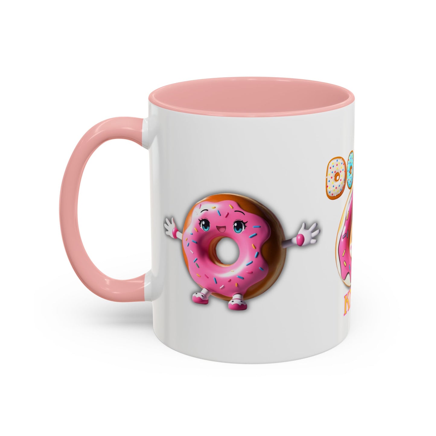 Cute Donut Accent Coffee Mug - I Donut Know - Fun Gift for Coffee Lovers