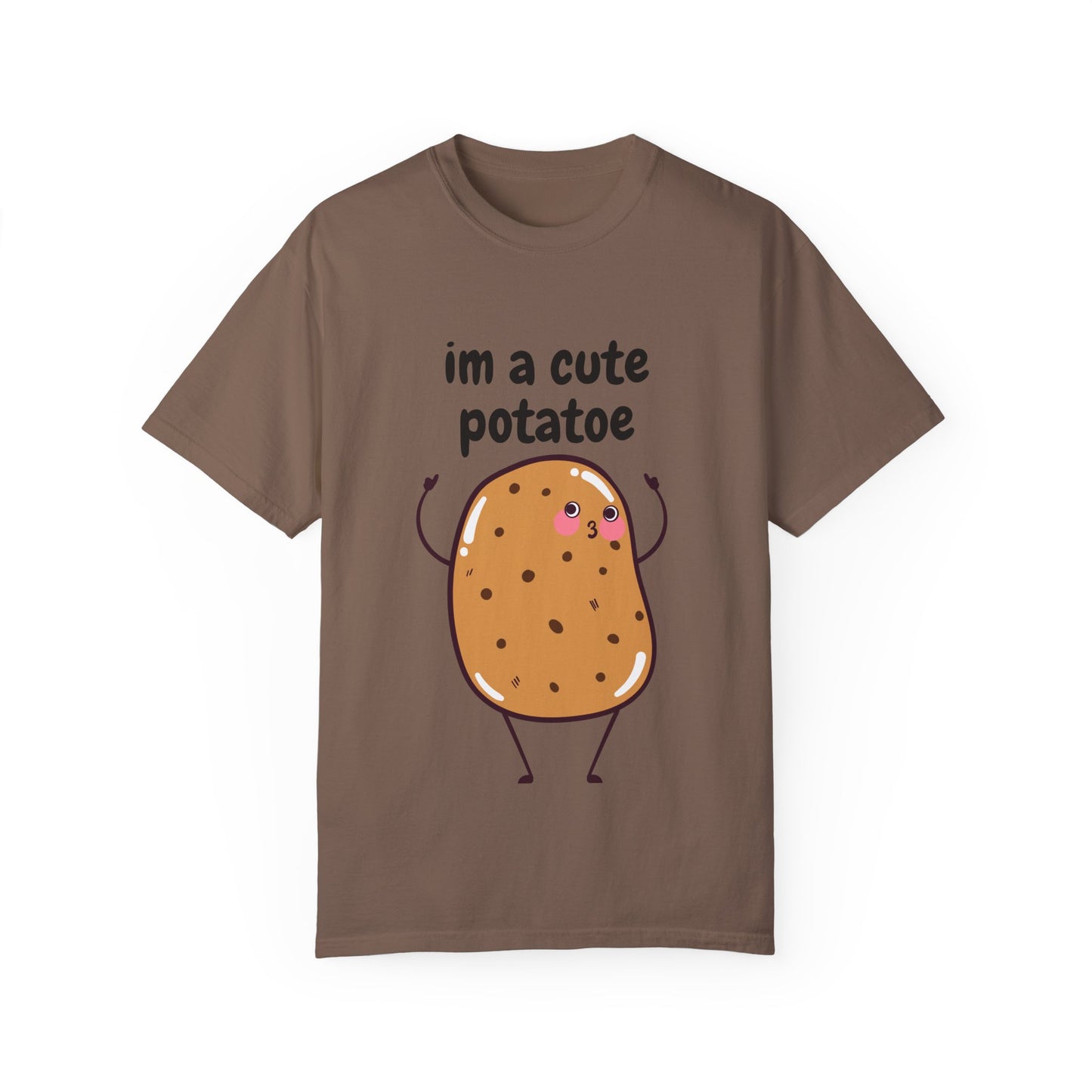 Cute Potato Unisex Garment-Dyed T-Shirt - Fun and Whimsical Design