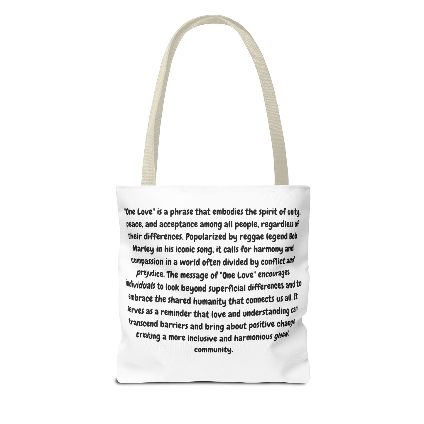 One Love Tote Bag - Celebrate Unity and Positivity