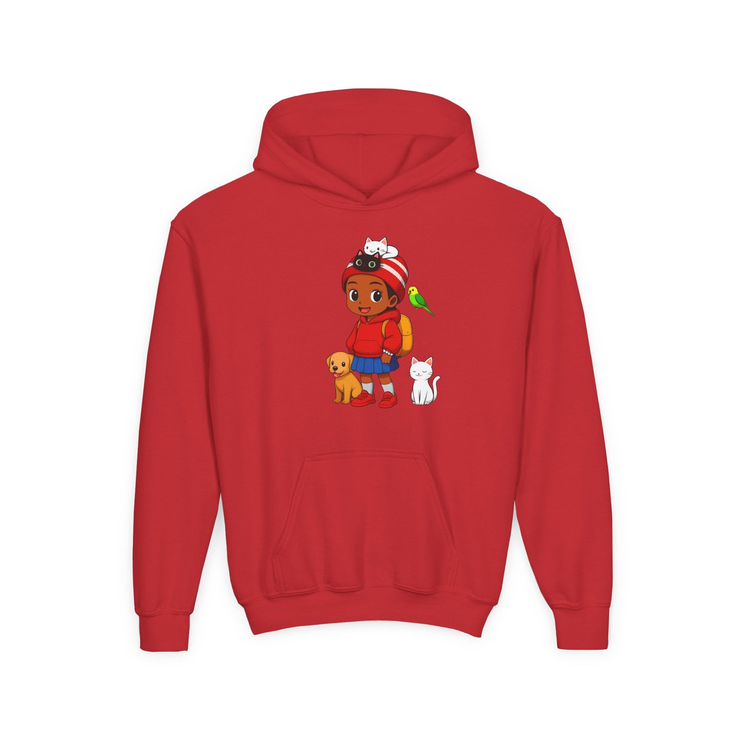 Girl's Hooded Sweatshirt - Youth Heavy Blend