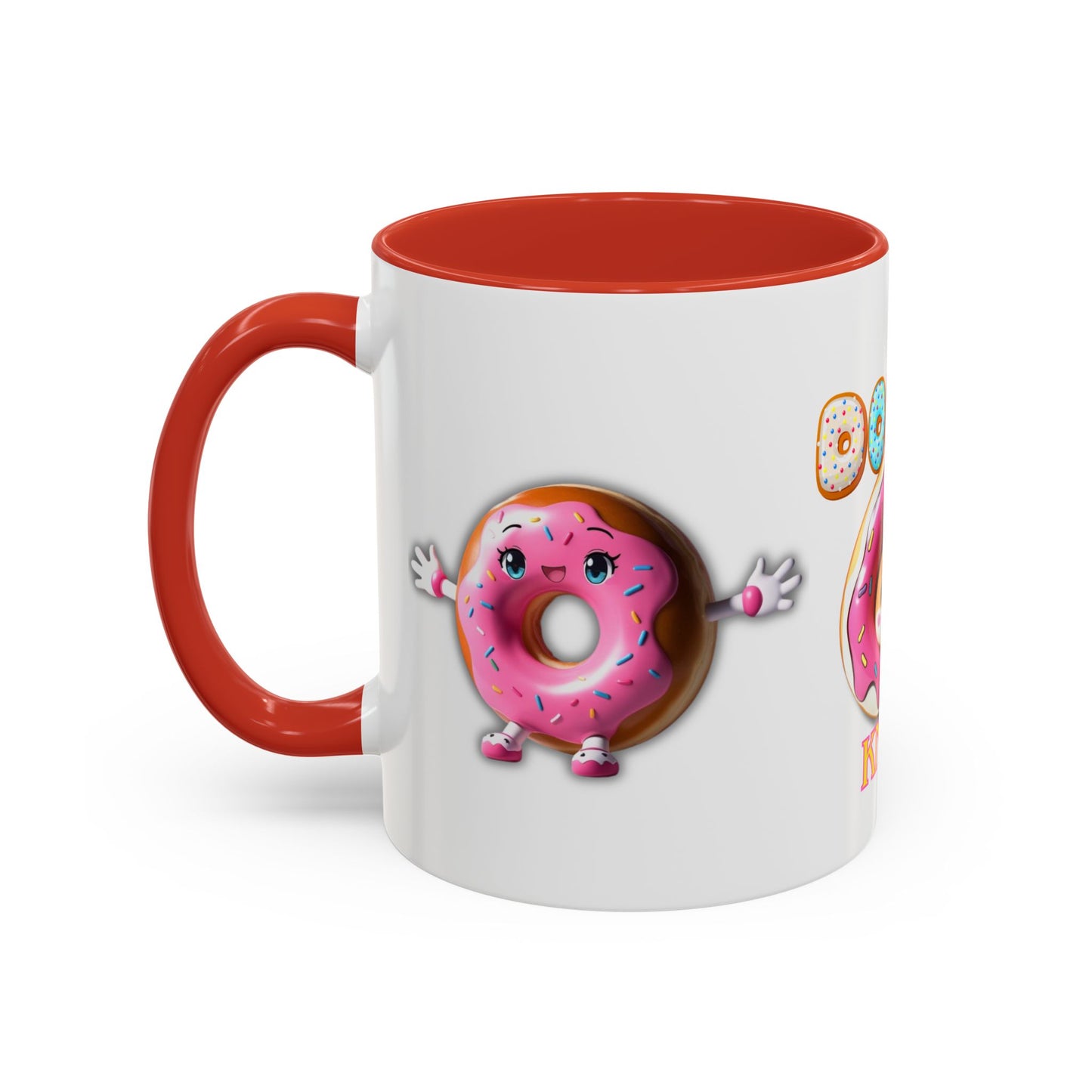 Cute Donut Accent Coffee Mug - I Donut Know - Fun Gift for Coffee Lovers