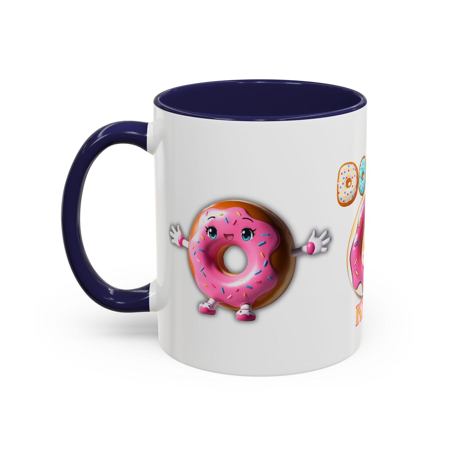 Cute Donut Accent Coffee Mug - I Donut Know - Fun Gift for Coffee Lovers