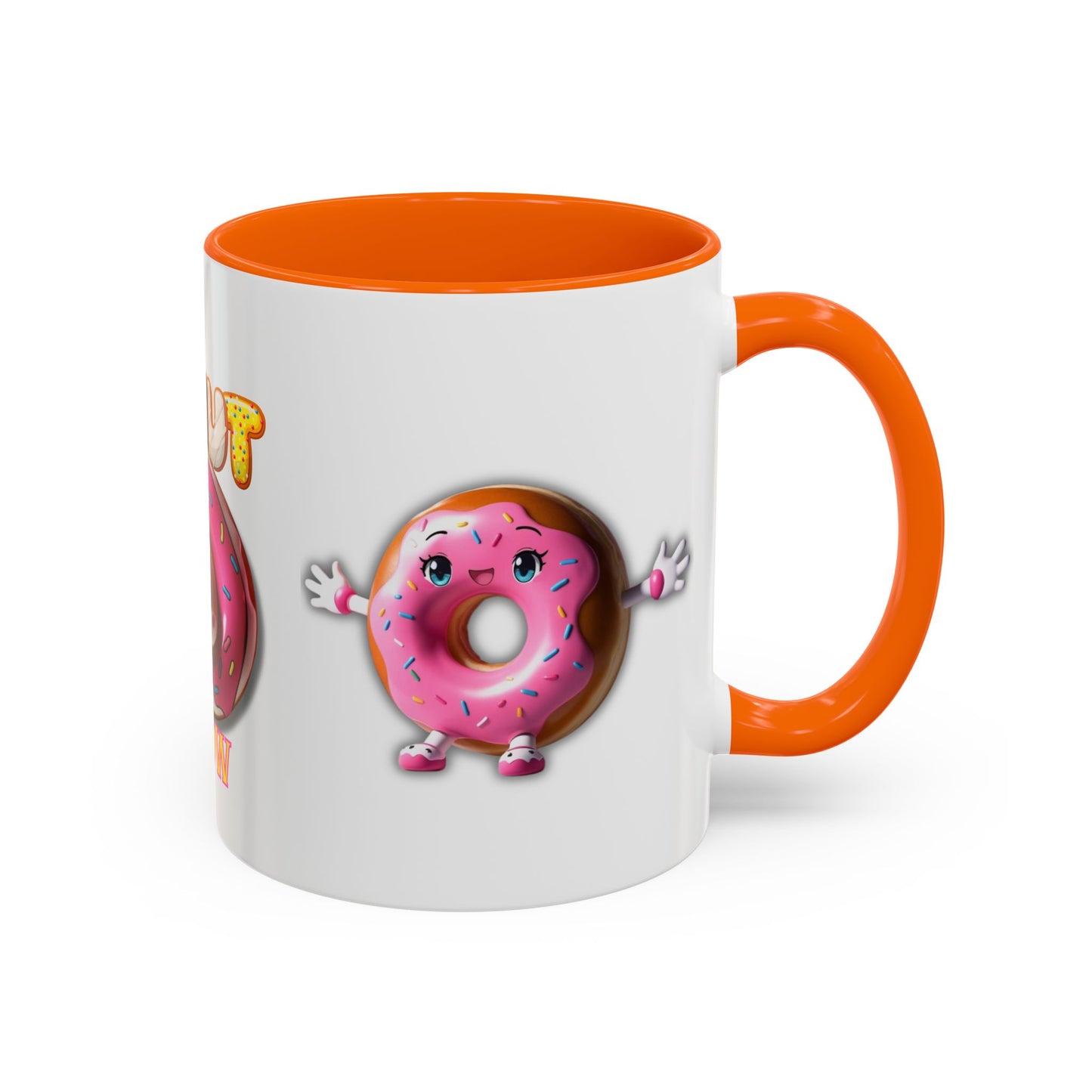 Cute Donut Accent Coffee Mug - I Donut Know - Fun Gift for Coffee Lovers
