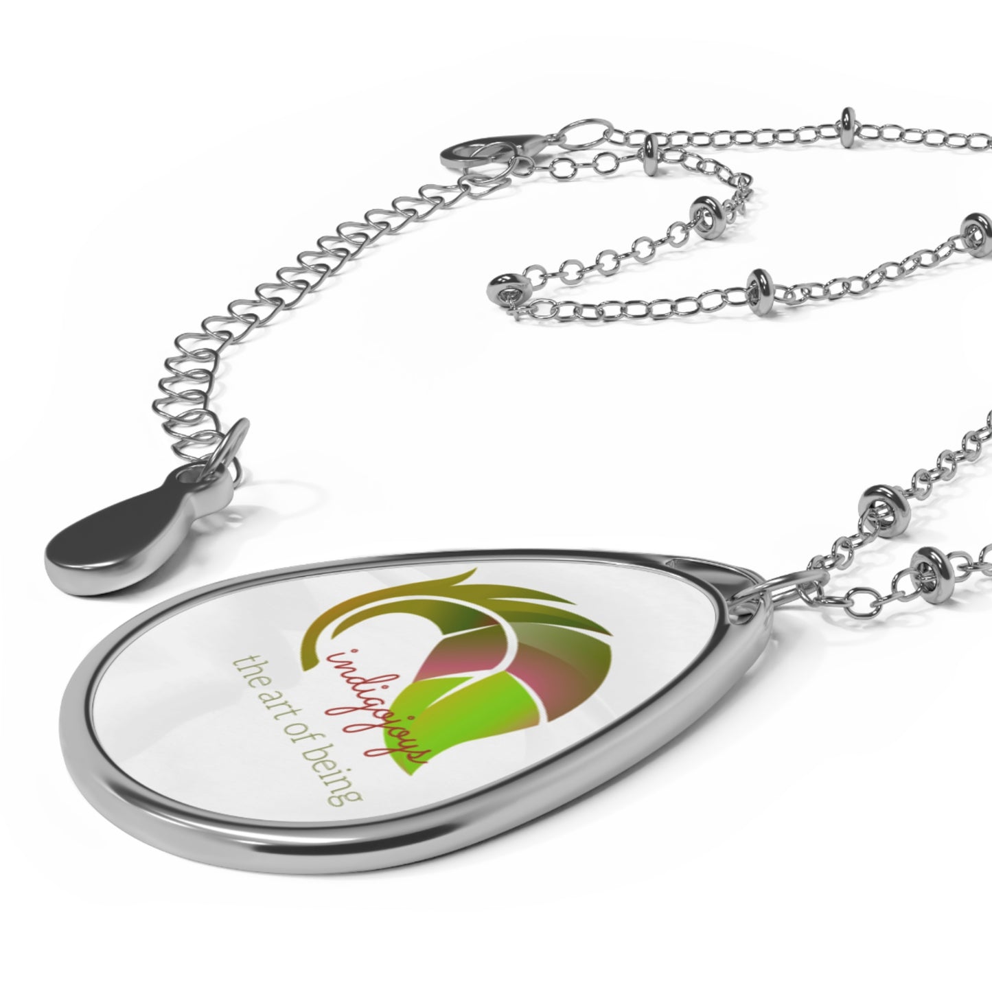 Indigenous Art Oval Necklace - The Art of Being Jewelry