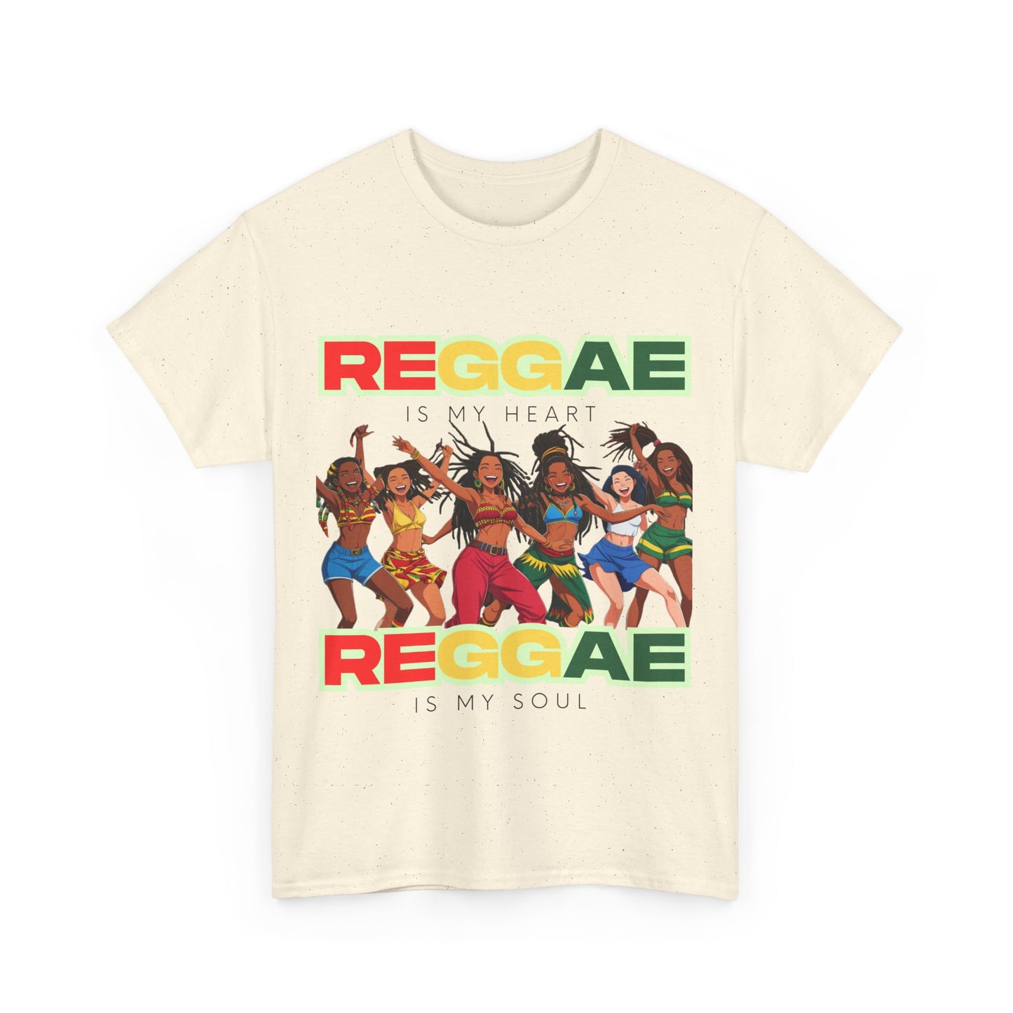 Reggae Is My Heart Unisex Heavy Cotton Tee