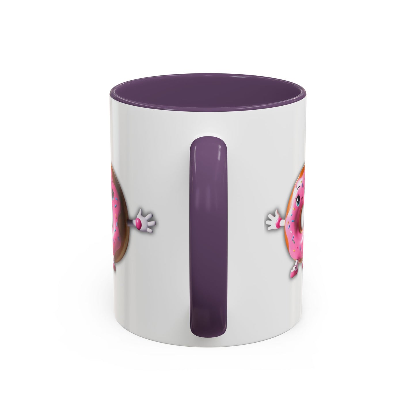 Cute Donut Accent Coffee Mug - I Donut Know - Fun Gift for Coffee Lovers