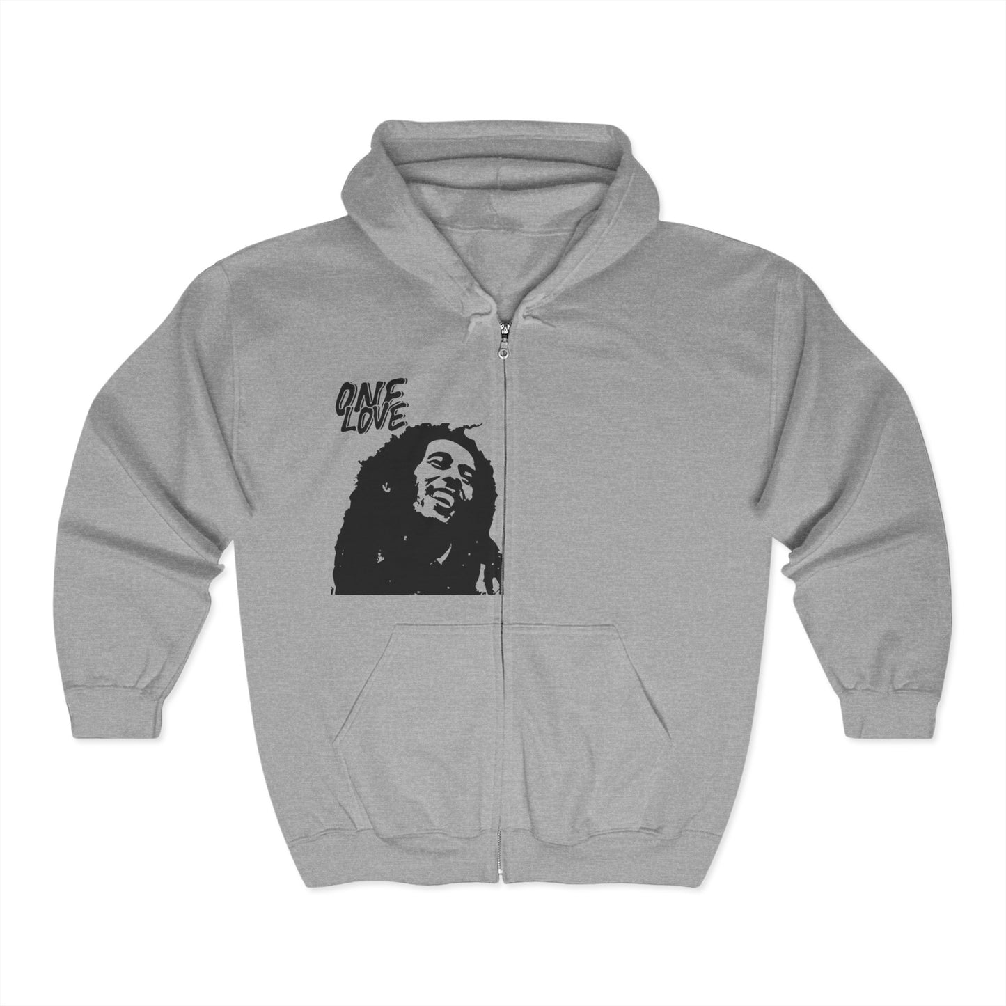 Unisex Zip Hoodie - One Love Spirit of Unity