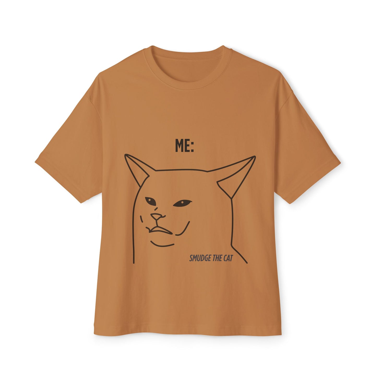 Boxy Tee - Funny Meme Cat Smudge Design