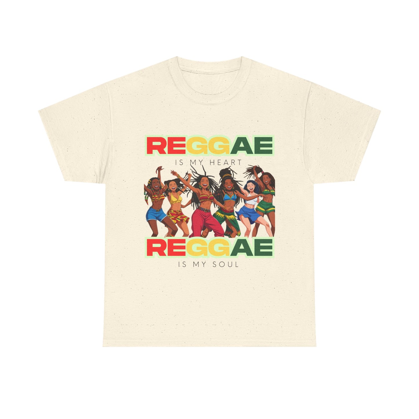 Reggae Is My Heart Unisex Heavy Cotton Tee