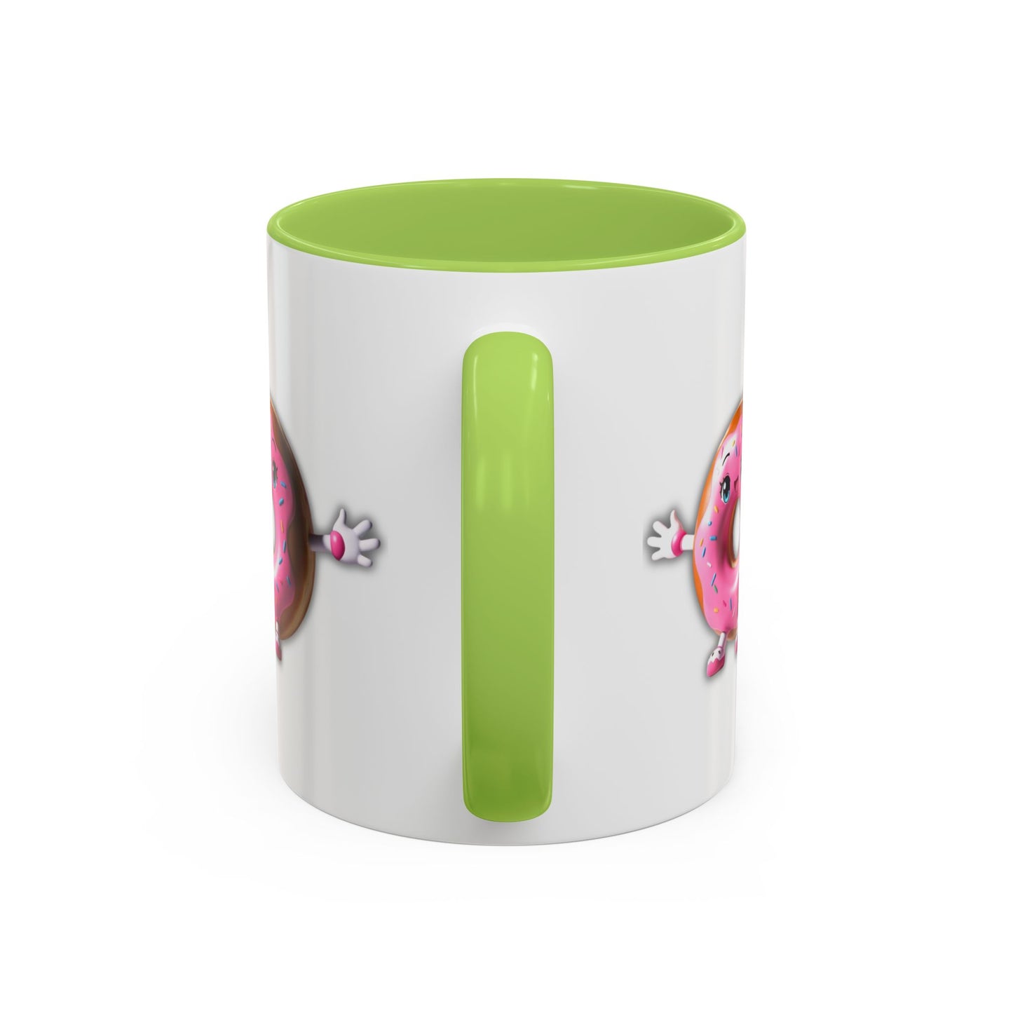 Cute Donut Accent Coffee Mug - I Donut Know - Fun Gift for Coffee Lovers