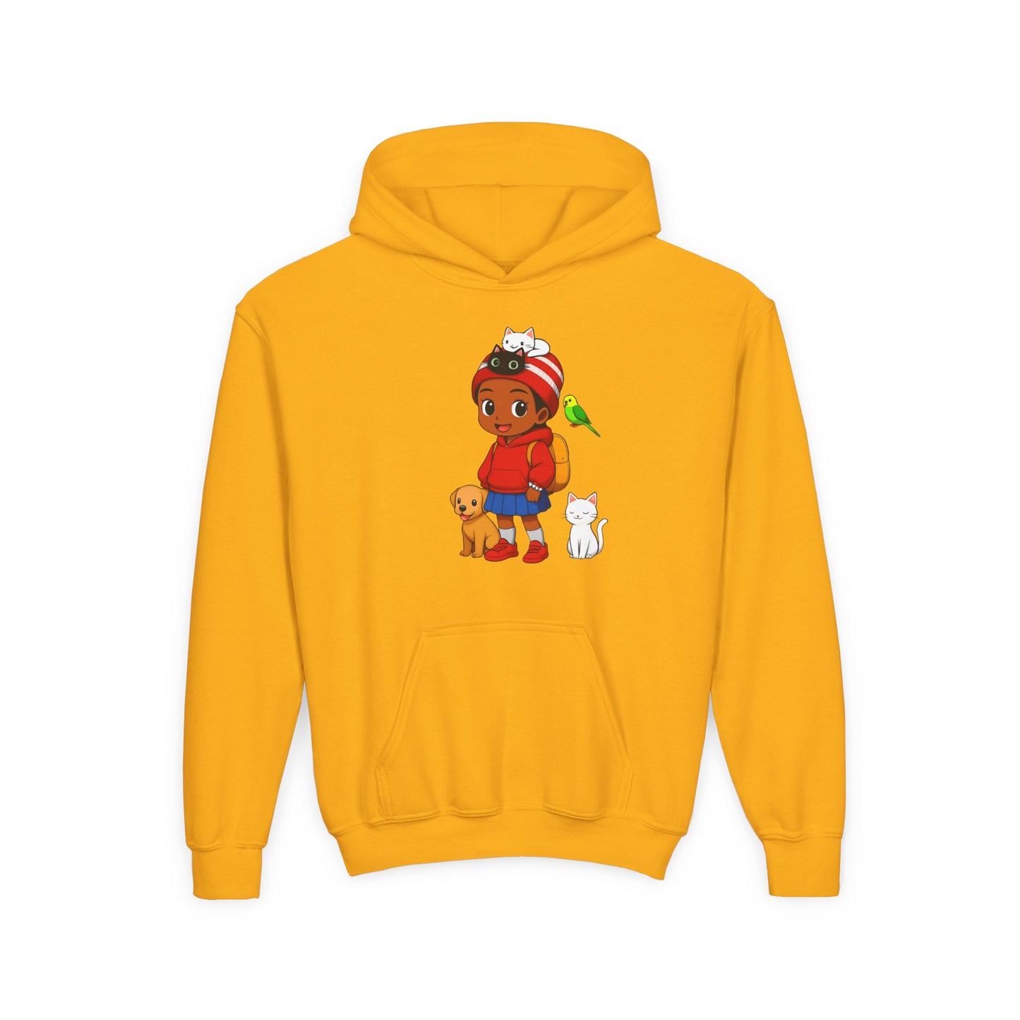 Girl's Hooded Sweatshirt - Youth Heavy Blend
