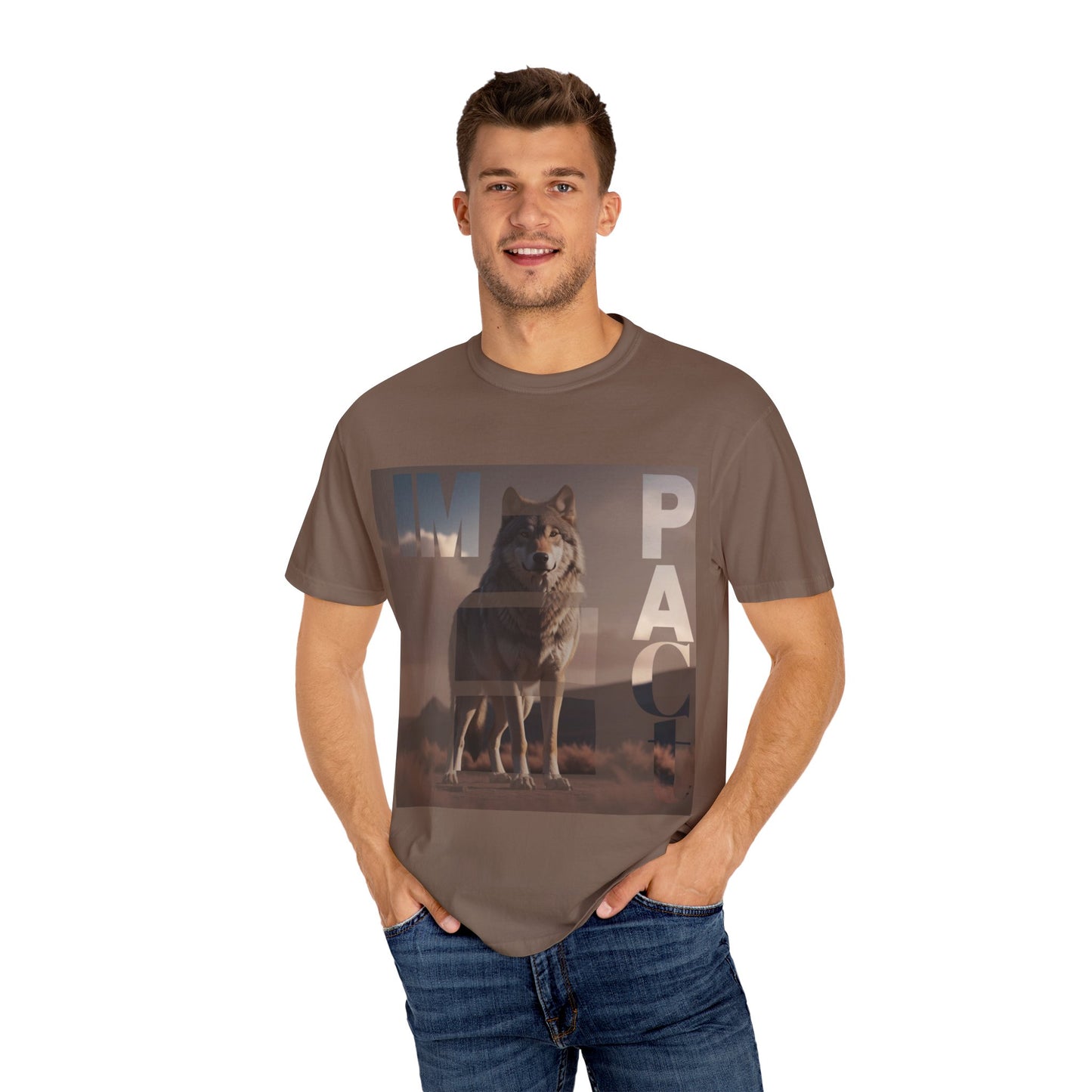 Im pact Wolf Unisex Garment-Dyed T-shirt - Nature Inspired Graphic Tee