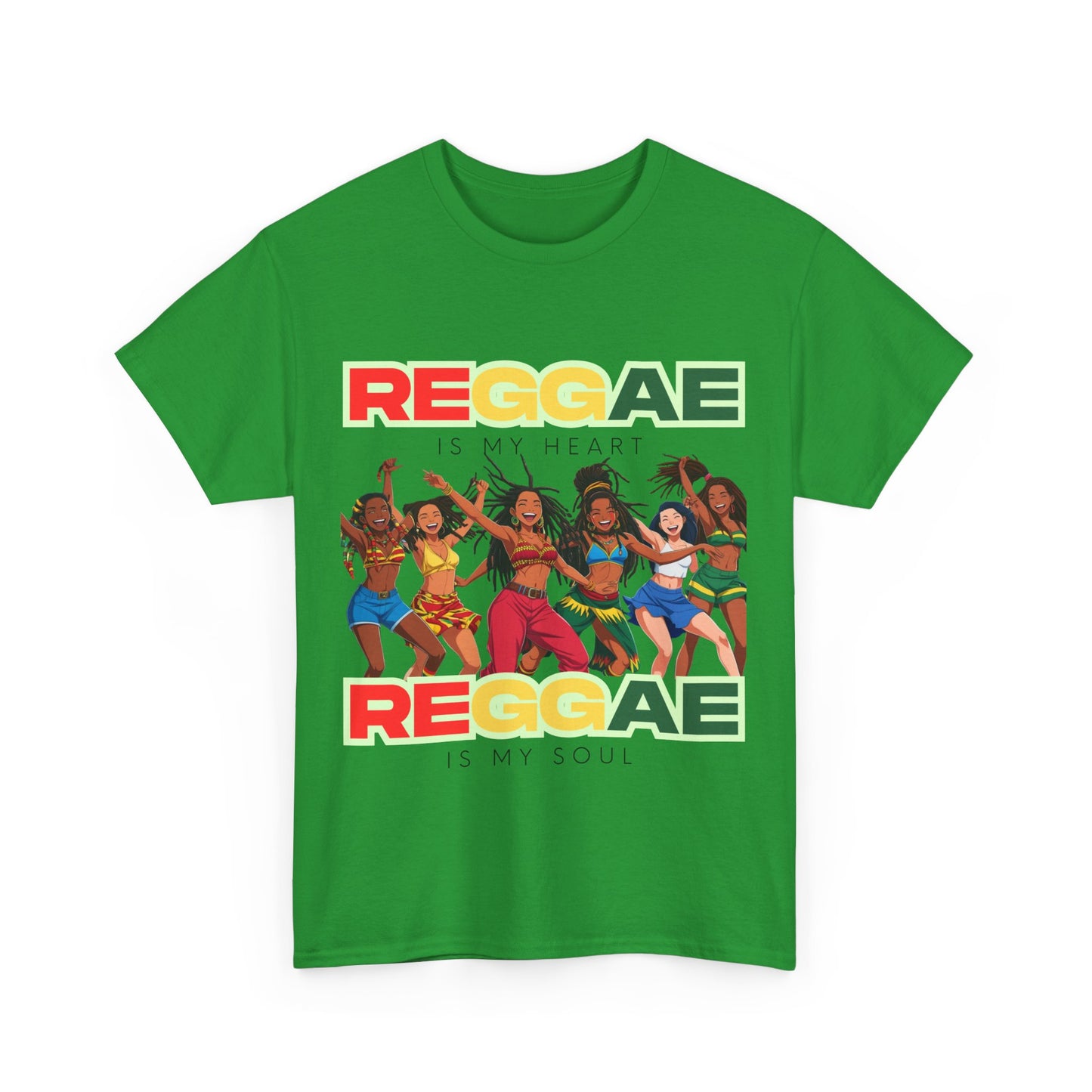 Reggae Is My Heart Unisex Heavy Cotton Tee