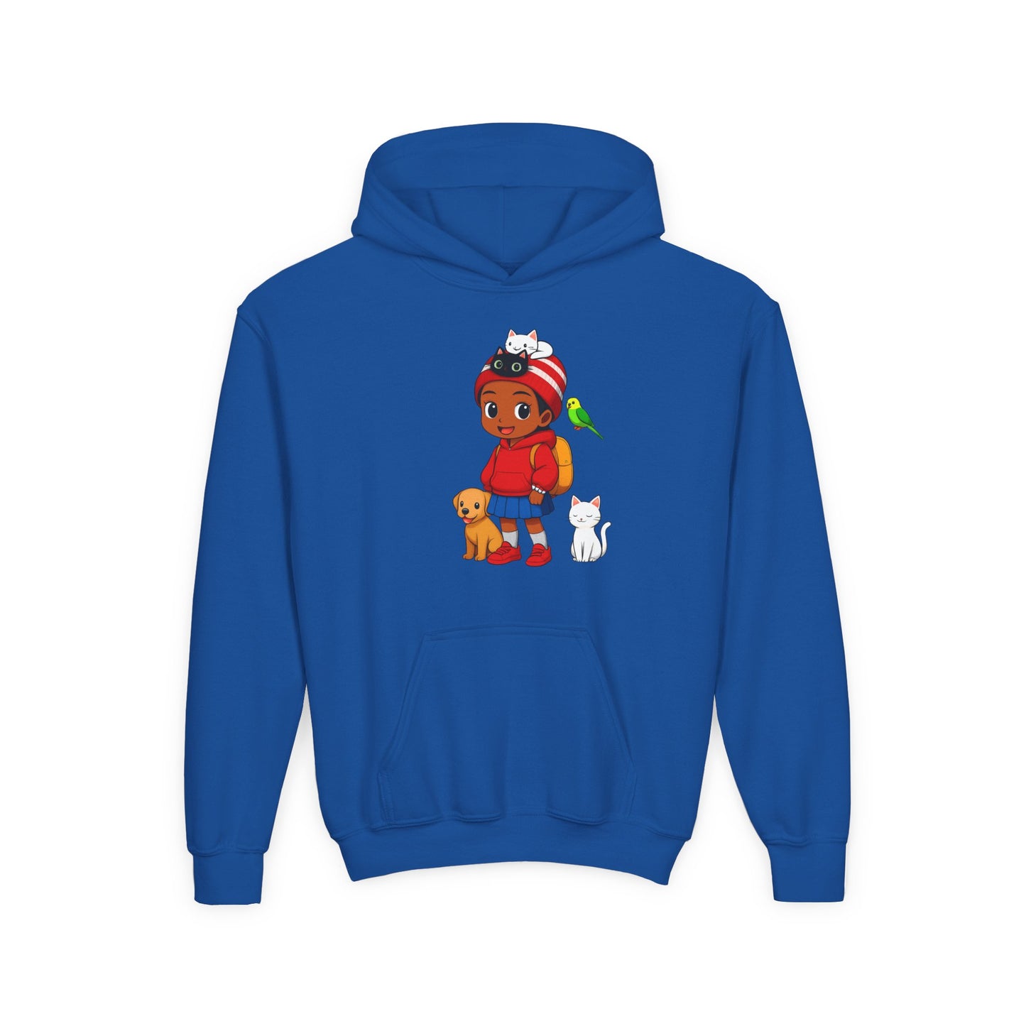 Girl's Hooded Sweatshirt - Youth Heavy Blend
