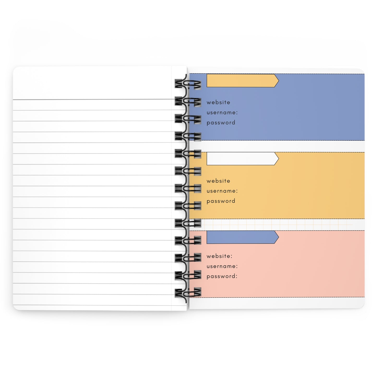 Funny Brain Password Journal | Spiral Bound Notebook for Passwords & Notes