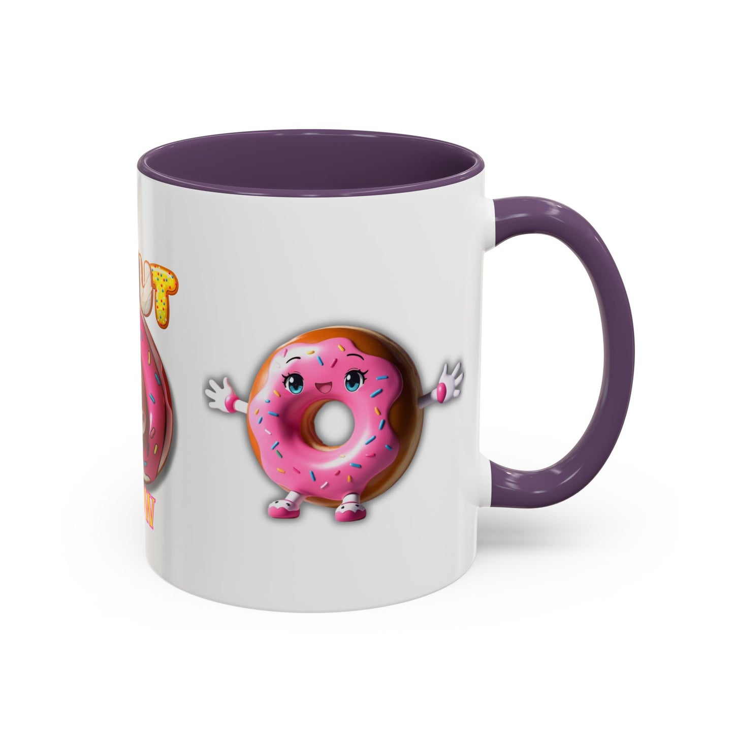 Cute Donut Accent Coffee Mug - I Donut Know - Fun Gift for Coffee Lovers