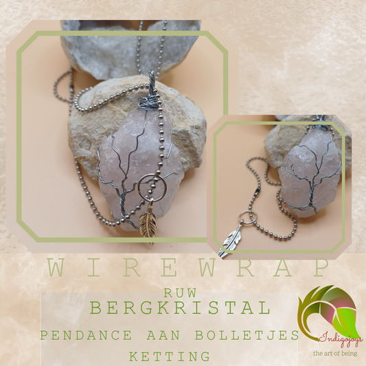 wire wrap hanger met bergkristal wire boom