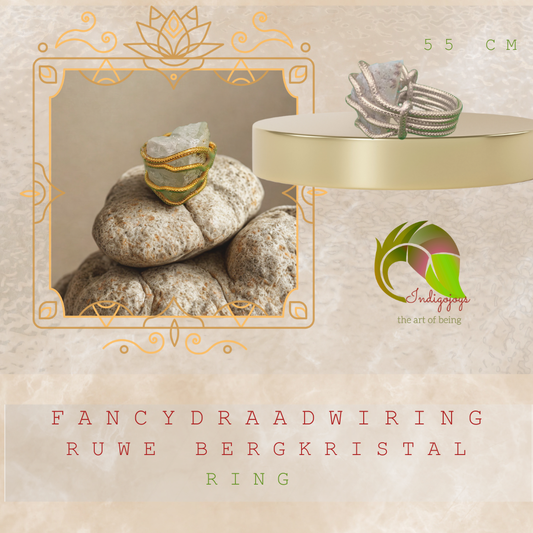 ruwe bergkristal statement ring