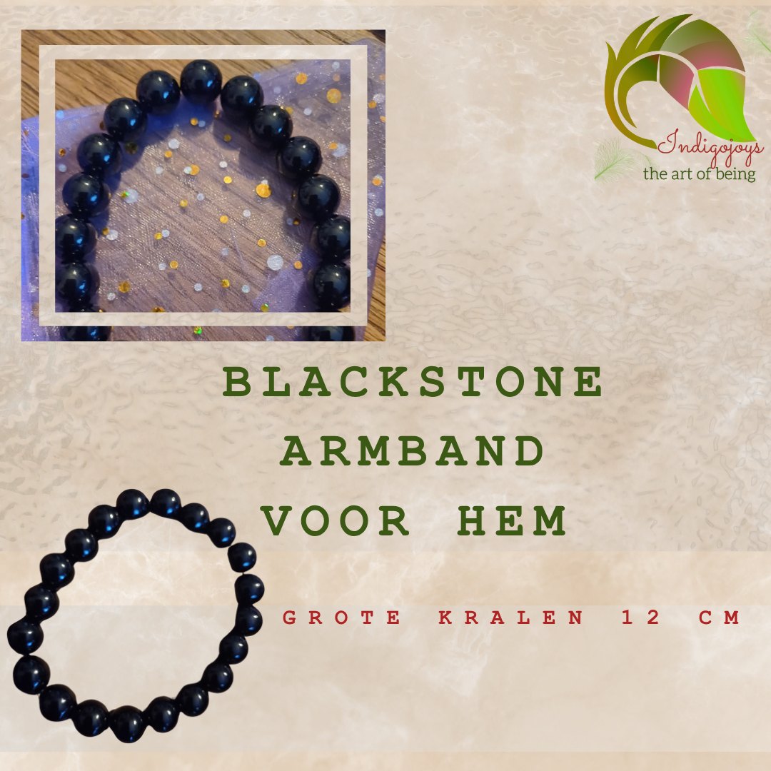 Grounded Strength – Blackstone Armband Stoere Kralenarmband voor Hem