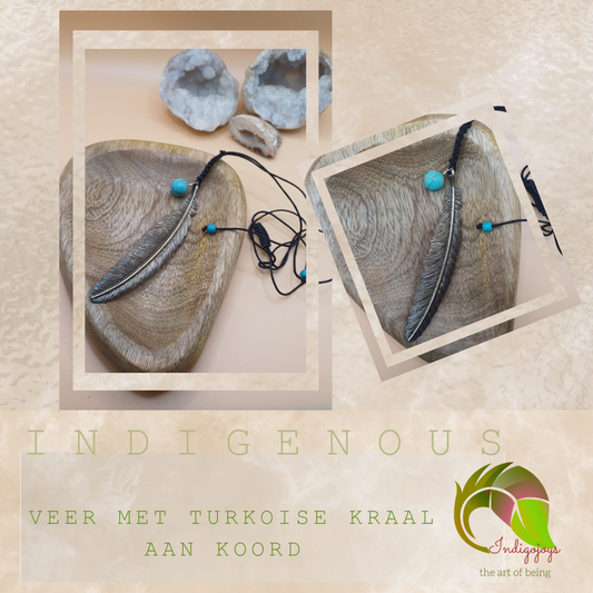 indigenous hanger met grote veer