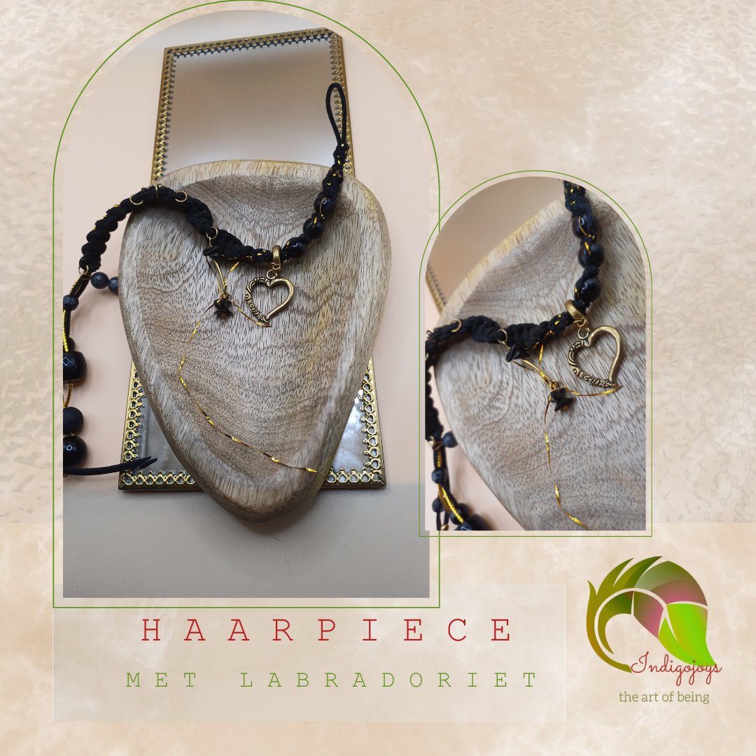 haarpiece zwart goud love