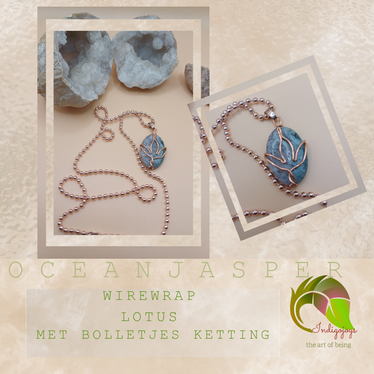 Lotusbloem van de Zee – Ocean Jasper Hanger in Lotusvorm